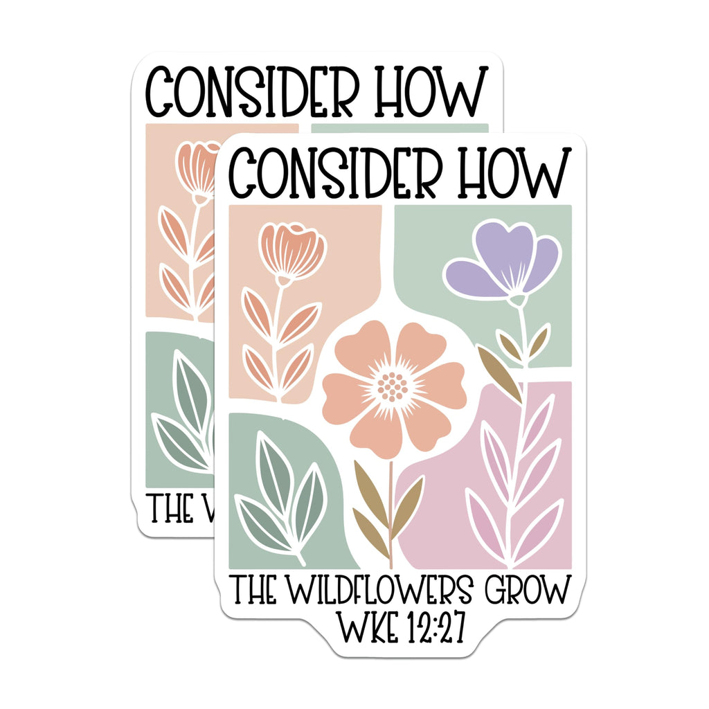 (2 Pack) Wildflower Verse Magnets - Inspirational Saying - Boho Kitchen Decor Magnets - 5" On Longest Side - Premium Magnet - for Cars, Refrigerators, Toolboxes, Lockers - Made in USA - MAG16646