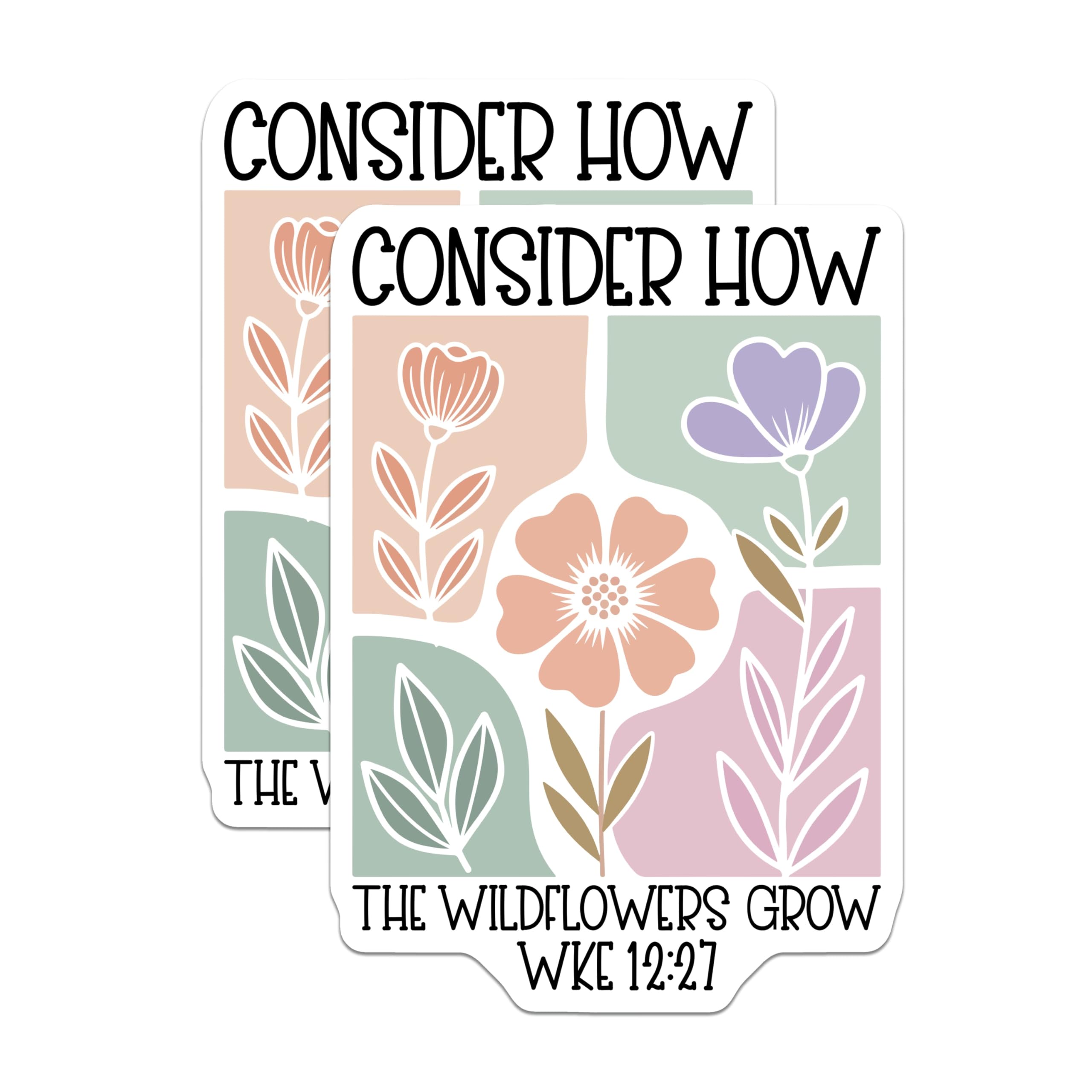(2 Pack) Wildflower Verse Magnets - Inspirational Saying - Boho Kitchen Decor Magnets - 5" On Longest Side - Premium Magnet - for Cars, Refrigerators, Toolboxes, Lockers - Made in USA - MAG16646