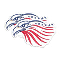 (2 Pack) American Eagle Stickers - Patriotic Stickers - USA Flag Stickers - 5" On Longest Side - Sticks to Smooth Flat Surfaces - Made in USA - BMCS6702