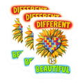 (3 Pack) Autism Awareness Decals - Heart Puzzle Piece Decal - Sunflower Decals - 3 Inches On Longest Side - Easy Peel & Apply - Made in USA - 3MCS6028