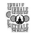 (2 Pack) Meditation Quote Stickers - 5" On Longest Side - Sticks to Smooth Flat Surfaces - Made in USA - BMCS8914 - BMCS8914