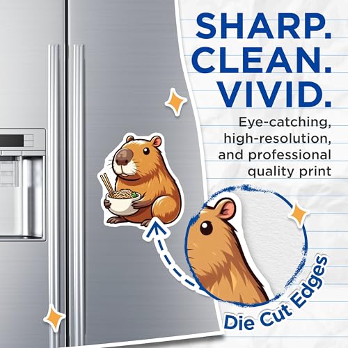 (2 Pack) Kitchen Decor Magnet - 5" On Longest Side - Sticks to Smooth Flat Surfaces - Made in USA - MAG9912