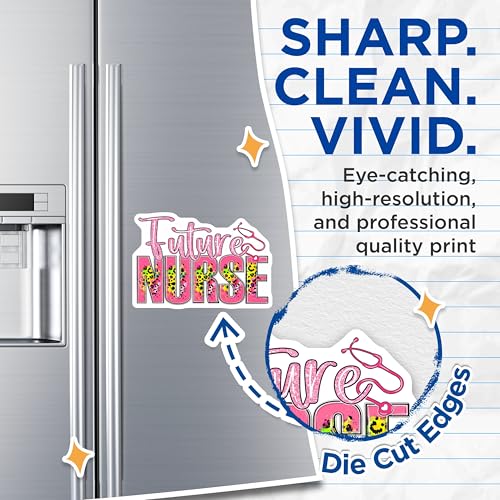 (2 Pack) Future Nurse Magnets - Nursing Student Decor - Nurse to Be Refrigerator Magnets - 5" On Longest Side - Premium Magnet - for Cars, Refrigerators, Toolboxes, Lockers - Made in USA - MAG18580