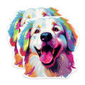 (2 Pack) Great Pyrenees Dog Breed Magnets - 5 Inches On Longest Side - Choose from Over 100 Dog Breeds - for Cars, Refrigerators, Toolboxes - Made in USA - MAG1871