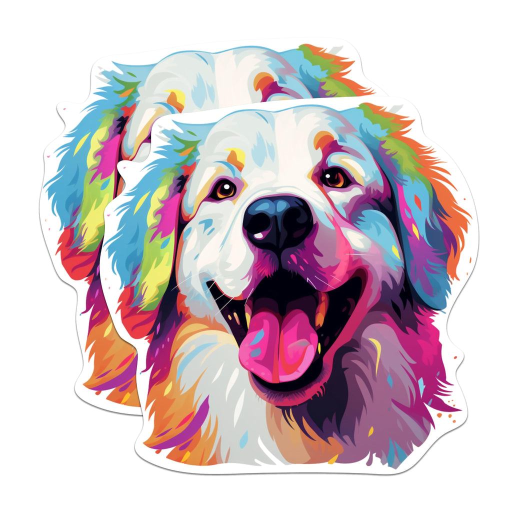 (2 Pack) Great Pyrenees Dog Breed Magnets - 5 Inches On Longest Side - Choose from Over 100 Dog Breeds - for Cars, Refrigerators, Toolboxes - Made in USA - MAG1871