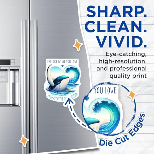 (2 Pack) Protect What You Love Magnets - Keep The Ocean Clean - 5" On Longest Side - for Cars, Fridges, Toolboxes - Made in USA - MAG7963