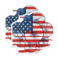 (2 Pack) American Flag Magnets Magnets - 5" On Longest Side - Made in USA - Sticks to Refrigerators & Metal Surfaces - MAG8987