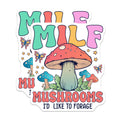 (2 Pack) Milf Mushrooms Magnets - Foraging Humor - Retro Fungi Lovers Decor - 5" On Longest Side - Premium Magnet - for Cars, Refrigerators, Toolboxes, Lockers - Made in USA - MAG18635