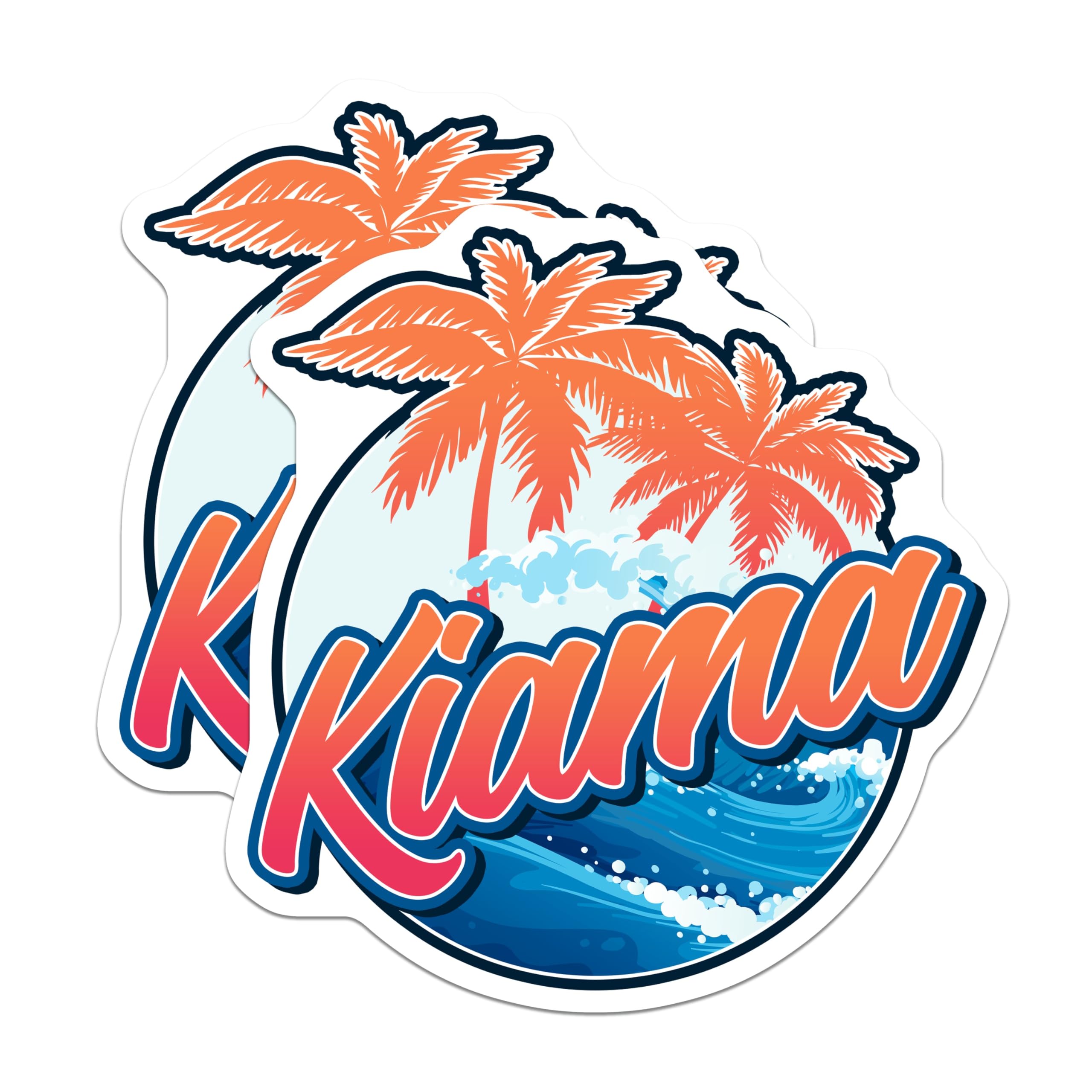 (2 Pack) Kiama Australia Magnets - Beach Travel Souvenir - Aussie Vacation Decor - 5" On Longest Side - Premium Magnet - for Cars, Refrigerators, Toolboxes, Lockers - Made in USA - MAG17209
