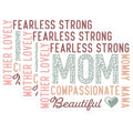 (3 Pack) Mom Word Art Decals - Fearless Strong - Laptop Decor- 3 Inches On Longest Side - Easy Peel & Apply - Made in USA - 3MCS5201