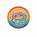 (3 Pack) Happy Mothers Day Decals - Rainbow - Laptop Decal - 3 Inches On Longest Side - Easy Peel & Apply - Made in USA - 3MCS7771