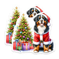 (2 Pack) Christmas Bernese Mountain Dog Magnets - Santa Dog Decor - Holiday Pet Lover - Cute Fridge Accents - Winter Holiday - 5 Inches On Longest Side - Thick Durable Magnet - Made in USA - MAG27111