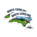 (2 Pack) North Carolina Magnets - NC State Map - Souvenir Magnets - 5" On Longest Side - Premium Magnet - for Cars, Refrigerators, Toolboxes, Lockers - Made in USA - MAG14189