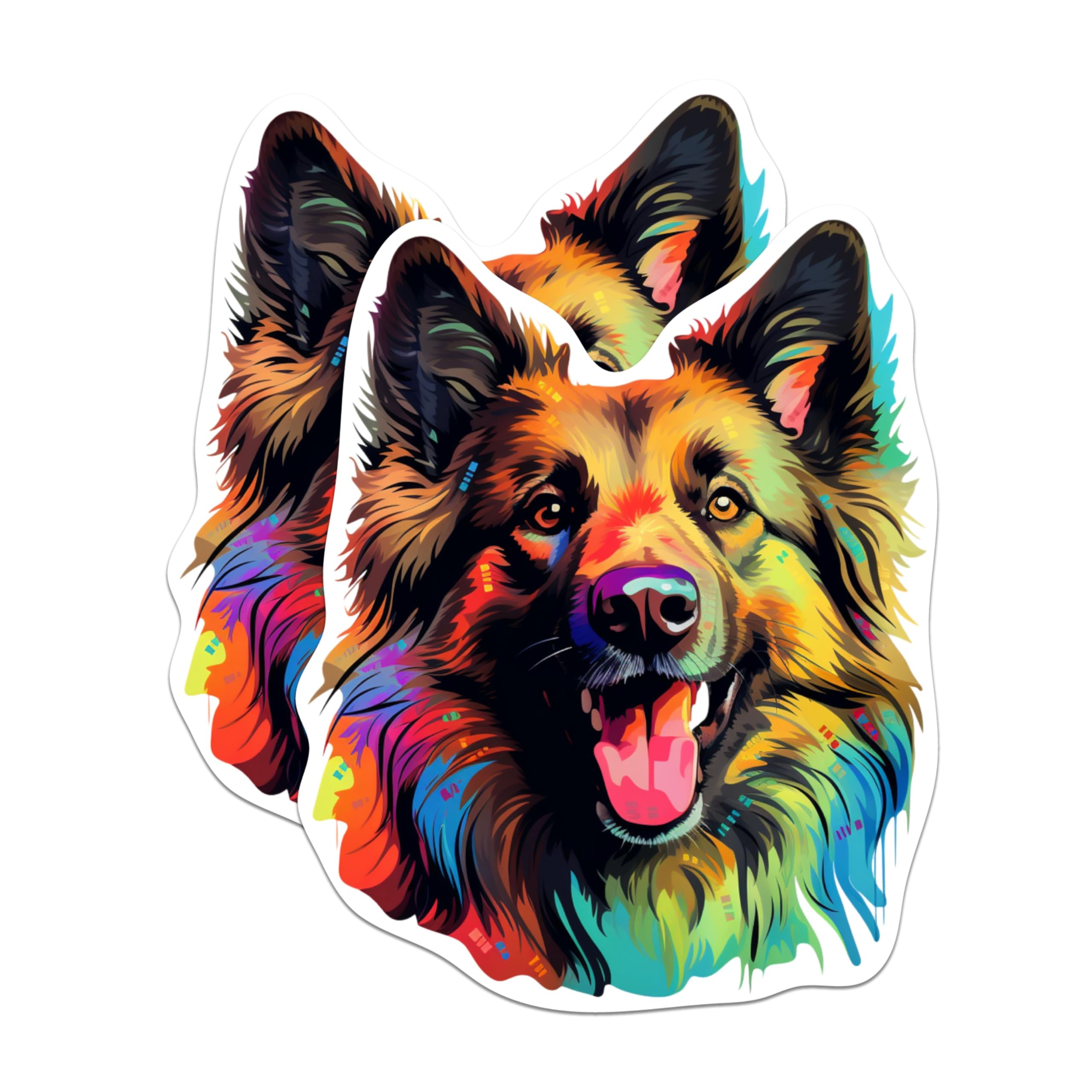 (2 Pack) Belgian Tervuren Dog Breed Magnets - 5 Inches On Longest Side - Choose from Over 100 Dog Breeds - for Cars, Refrigerators, Toolboxes - Made in USA - MAG1774