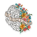 (2 Pack) Be Kind to Your Mind Magnets - Brain Art Magnets - Mental Health Awareness Magnets- 5" On Longest Side - for Fridges, Toolboxes, Cars - Made in USA - MAG2850
