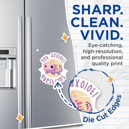 (2 Pack) Cute Axolotl Magnets - 5" On Longest Side - for Cars, Fridges, Toolboxes - Made in USA - MAG7777