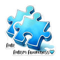 (2 Pack) Autism Awareness Magnets - Puzzle Piece Design - Support Autism Awareness - 5" On Longest Side - for Cars, Fridges, Toolboxes - Made in USA - MAG8124