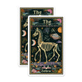 (2 Pack) Space Zebra Skeleton Magnets - Cosmic Animal Magnet - Astrology Tarot Card Magnet Art - 5" On Longest Side - for Cars, Fridges, Toolboxes - Made in USA - MAG3651