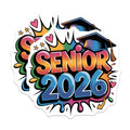 (2 Pack) Senior 2026 Magnets - Class of 2026 Grad Cap Decor - High School College Graduation Celebration - 5 Inches On Longest Side - Thick Durable Magnet - Made in USA - MAG36459