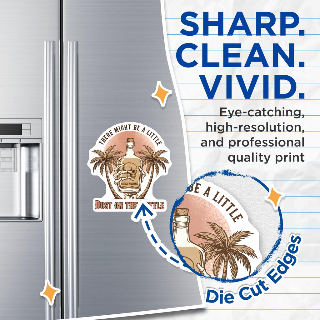 (2 Pack) Skull Bottle Magnets - Tropical Palm Tree Magnet - Skeleton Hand Creole Williams - 5" On Longest Side - Premium Magnet - for Cars, Refrigerators, Toolboxes, Lockers - Made in USA - MAG15822