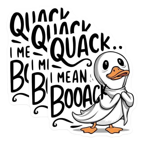 (3 Pack) Quack Boack Decals - Funny Duck Decal - Cute Laptop Decals - 3 Inches On Longest Side - Easy Peel & Apply - Made in USA - 3MCS8298