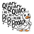 (3 Pack) Quack Boack Decals - Funny Duck Decal - Cute Laptop Decals - 3 Inches On Longest Side - Easy Peel & Apply - Made in USA - 3MCS8298
