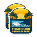 (2 Pack) Virgin Islands Magnets - National Park Decor - Tropical Beach Magnets - 5" On Longest Side - Premium Magnet - for Cars, Refrigerators, Toolboxes, Lockers - Made in USA - MAG17875