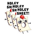 (3 Pack) Holey Sheet Decals - Funny Pun Sticker - Cute Stationery Decals - 3 Inches On Longest Side - Easy Peel & Apply - Made in USA - 3MCS6355