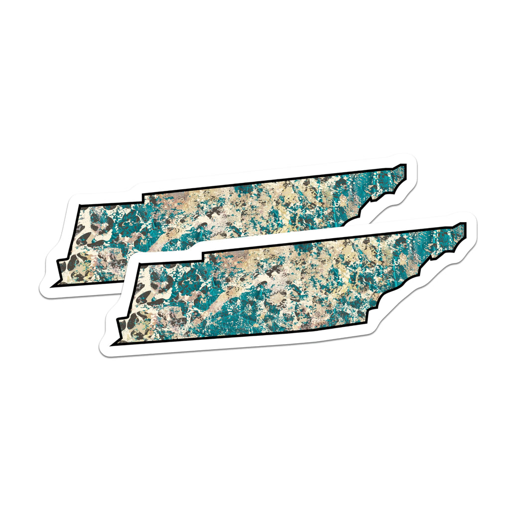 (2 Pack) Tennessee State Magnets - Abstract TN Art Fridge Magnets - Home Decor Gift Idea - 5" On Longest Side - Premium Magnet - for Cars, Refrigerators, Toolboxes, Lockers - Made in USA - MAG17507