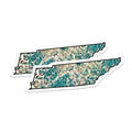 (2 Pack) Tennessee State Magnets - Abstract TN Art Fridge Magnets - Home Decor Gift Idea - 5" On Longest Side - Premium Magnet - for Cars, Refrigerators, Toolboxes, Lockers - Made in USA - MAG17507