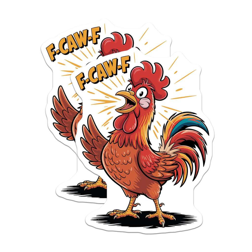 (2 Pack) Rooster Magnets - Funny Chicken Art - Farmhouse Kitchen Decor - 5" On Longest Side - Premium Magnet - for Cars, Refrigerators, Toolboxes, Lockers - Made in USA - MAG16403