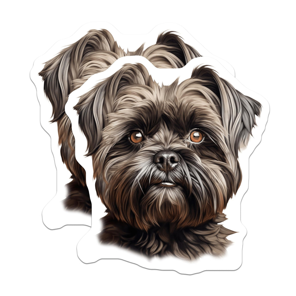 (2 Pack) Brussels Griffon Dog Magnets - Cute Pet Portrait Art - Animal Lover Fridge Decor - Pet Parent Kitchen Accessories - 5 Inches On Longest Side - Thick Durable Magnet - Made in USA - MAG30958