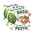 (2 Pack) Basil Pesto Magnets - Funny Food Pun - Couple Kitchen Decor - Friendship Humor - Italian Cuisine Lover - 5 Inches On Longest Side - Thick Durable Magnet - Made in USA - MAG36490