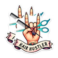 (2 Pack) Hair Hustler Magnets - Hairdresser Stylist Appreciation - Salon Decor Barbershop Cosmetologist - Beauty Professional Items - 5" - Durable Magnet - Made in USA - MAG38724