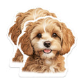 (2 Pack) Adorable Cavapoo Puppy Magnets - Goldendoodle Dog Lover Decor - Cute Happy Pet Animal Fridge Locker Art - 5 Inches On Longest Side - Thick Durable Magnet - Made in USA - MAG23582