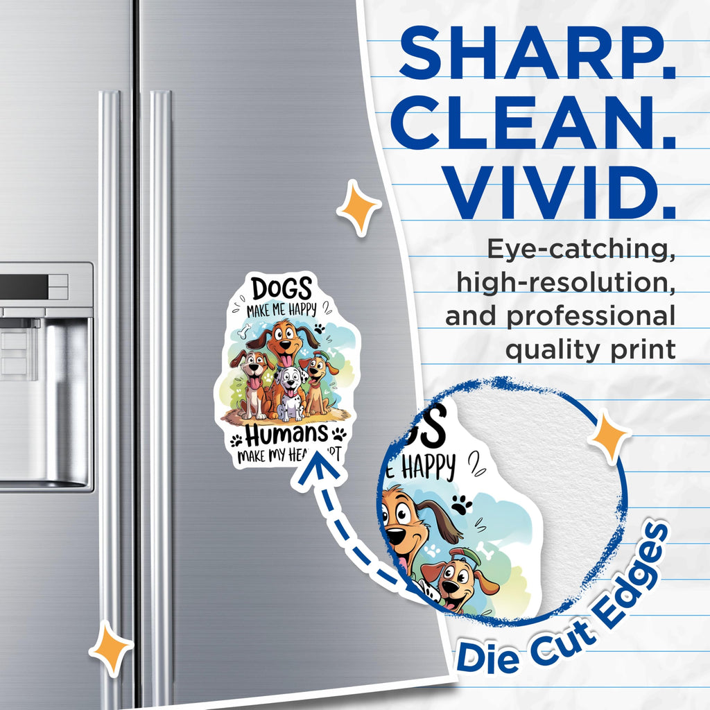 (2 Pack) Funny Dog Magnets - Pet Owner Humor - Animal Lover Refrigerator Decor - 5 Inches On Longest Side - Thick Durable Magnet - Made in USA - MAG21467