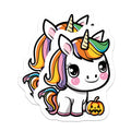 (2 Pack) Halloween Unicorn Magnets - Kawaii Rainbow Fantasy Decor - Spooky Cute Animal Refrigerator Art - Mythical Beast Accent - 5" - Durable Magnet - Made in USA - MAG37866