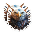(2 Pack) Regal Bald Eagle Magnets - American Flag USA Patriotic Decor - Fridge Refrigerator Locker Office Home Display Art - 5 Inches On Longest Side - Thick Durable Magnet - Made in USA - MAG21247