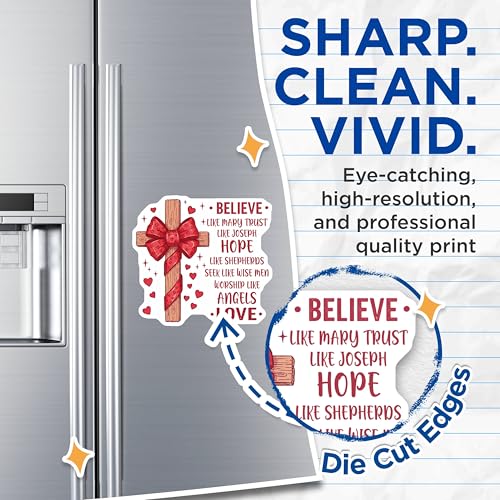 (2 Pack) Christian Inspirational Magnets - Religious Quotes - Faith and Hope ations - 5" On Longest Side - for Cars, Fridges, Toolboxes - Made in USA - MAG4113