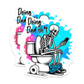 (2 Pack) Doing Dad Stuff Magnets - Funny Skeleton Fun - Bathroom Decor - 5" On Longest Side - for Cars, Fridges, Toolboxes - Made in USA - MAG7460