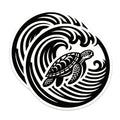 (2 Pack) Sea Turtle Magnets - Ocean Animal Decor - Hawaiian Honu Art - Beach House Refrigerator Locker Magnets - 5 Inches On Longest Side - Thick Durable Magnet - Made in USA - MAG36940