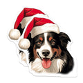 (2 Pack) Bernese Mountain Dog Magnets - Christmas Dog Decor - Santa Hat Pet Art - 5 Inches On Longest Side - Thick Durable Magnet - Made in USA - MAG25166