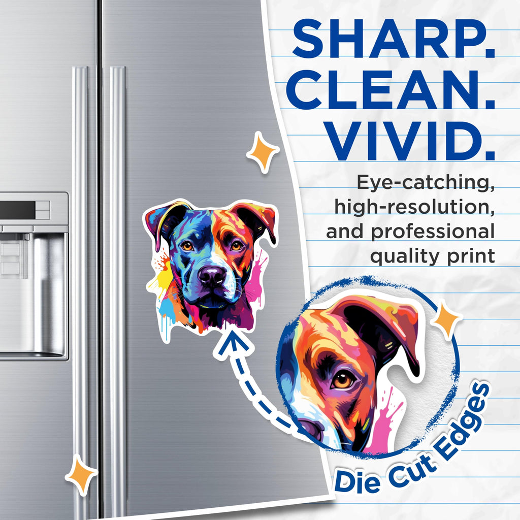 (2 Pack) American Staffordshire Terrier Dog Breed Magnets - 5 Inches On Longest Side - Choose from Over 100 Dog Breeds - for Cars, Refrigerators, Toolboxes - Made in USA - MAG1755