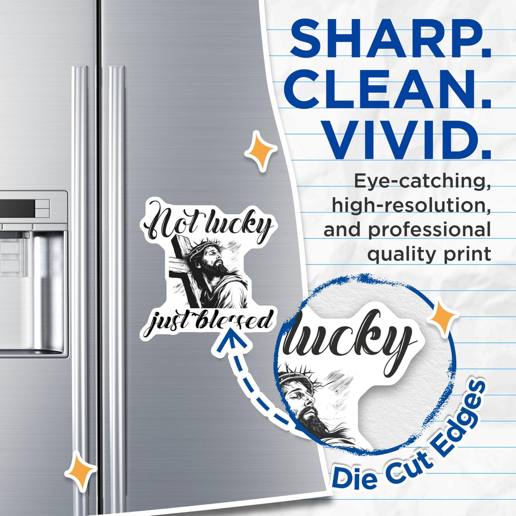 (2 Pack) Blessed Magnets - Religious Fridge Decor - Christian Art - 5" On Longest Side - Premium Magnet - for Cars, Refrigerators, Toolboxes, Lockers - Made in USA - MAG16767