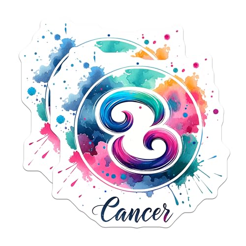 (2 Pack) Cancer Zodiac Magnets - Astrology Symbol - Horoscope Decoration - Birth Sign Magnet - 5" On Longest Side - for Cars, Fridges, Toolboxes - Made in USA - MAG7032