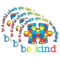 (3 Pack) Autism Awareness Decals - Puzzle Piece Kindness - Laptop Decals - 3 Inches On Longest Side - Easy Peel & Apply - Made in USA - 3MCS7360