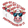 (3 Pack) Moody Cow Decals - Funny Cow Stickers - Cool Animal Decal - 3 Inches On Longest Side - Easy Peel & Apply - Made in USA - 3MCS0914