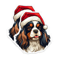 (2 Pack) Cavalier King Charles Christmas Dog Magnets - Holiday Pet Lover - Dog Mom Kitchen Decor - 5 Inches On Longest Side - Thick Durable Magnet - Made in USA - MAG25630