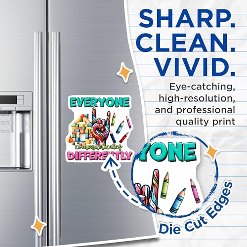 (2 Pack) Motivational Magnets - Inspirational Quote Magnets - Positive Affirmation Magnets - 5" On Longest Side - for Cars, Refrigerators, Lockers - Made in USA BMCS3214