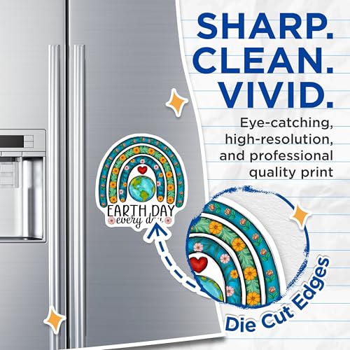 (2 Pack) Earth Day Magnets - Environmentally Conscious - Eco-Friendly Celebration - Everyday Awareness - 5" On Longest Side - for Cars, Fridges, Toolboxes - Made in USA - MAG4175